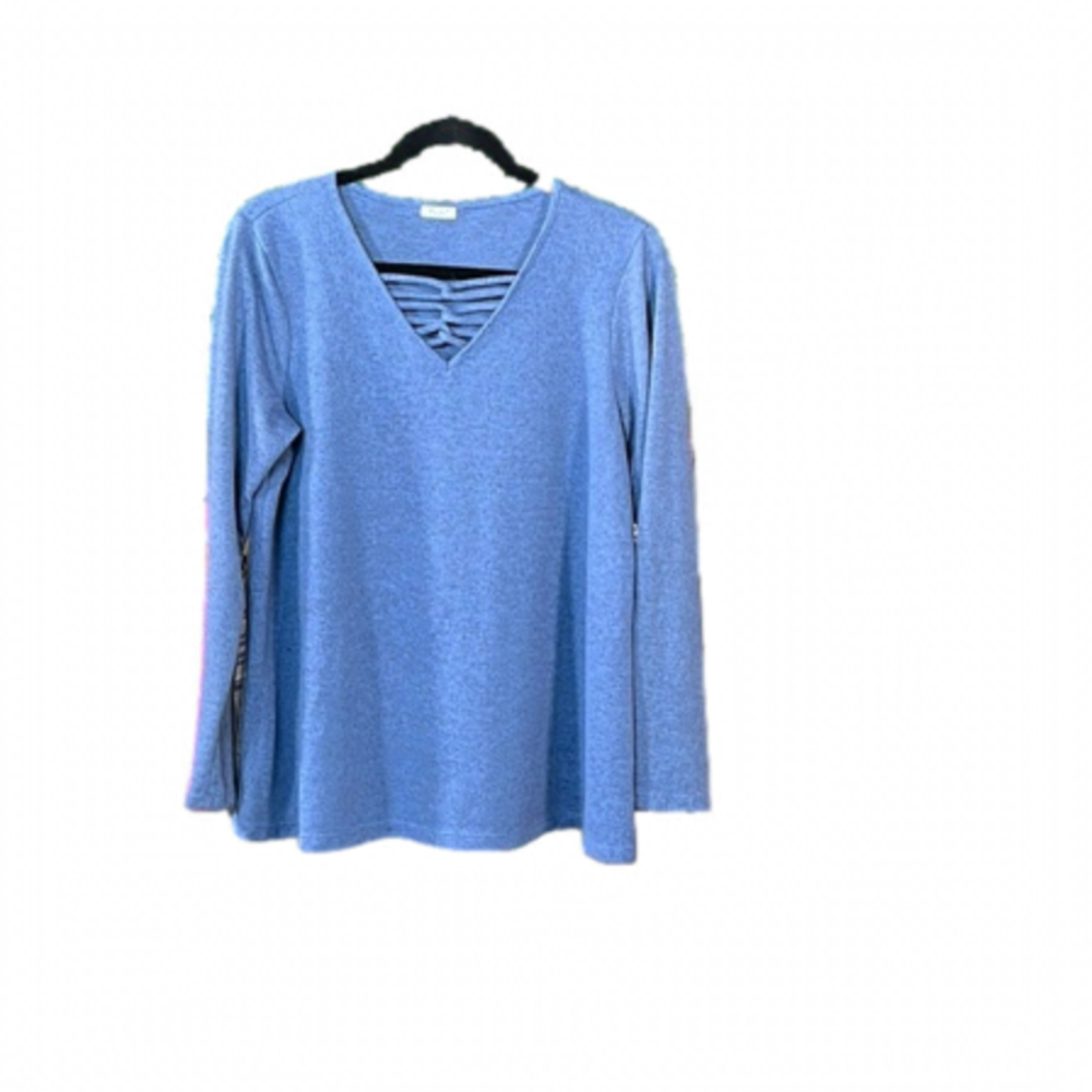 ⚡️studio 1886 Blue & Black Merle V Neck Size Medium 8-10 Ptp 22